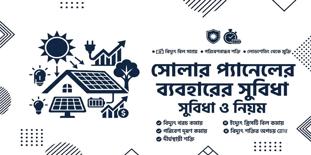 সোলার প্যানেল ব্যবহারের সুবিধা